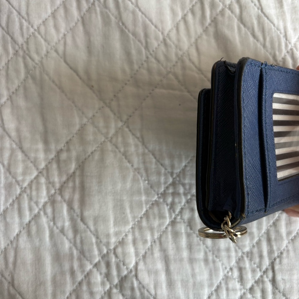 Kate Spade Midnight Blue Clutch with Gold Accents - Picture 7 of 11
